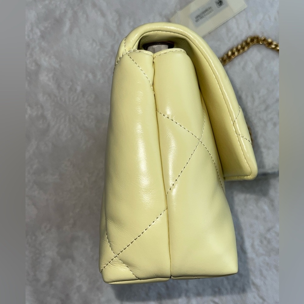 NWT Tory Burch Kira Diamond Quilt Small Shoulder Bag Convertible Frozen Zest - Picture 12 of 16